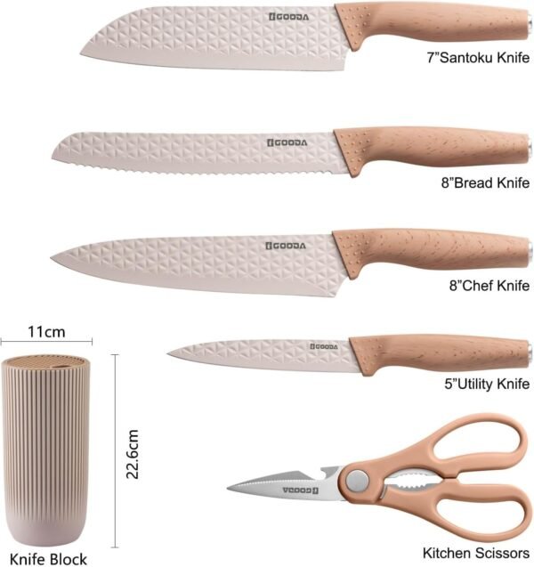 Set de Cuchillos de Cocina GOODA con Bloque