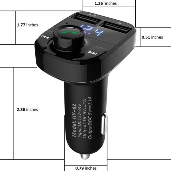 Transmisor FM Bluetooth para Carro con Manos Libres