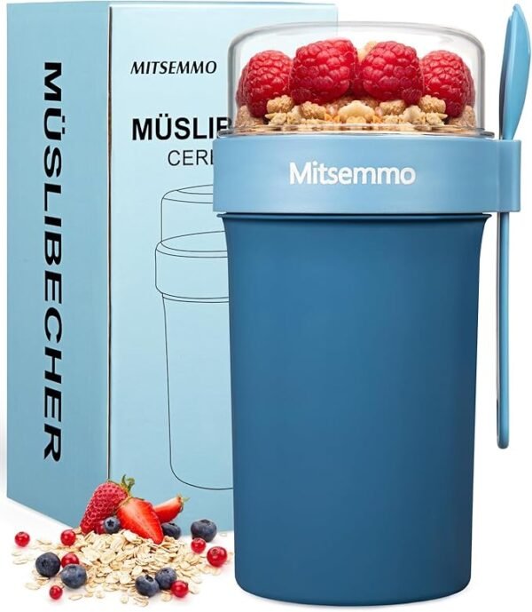Contenedor de Yogurt y Cereal para Llevar