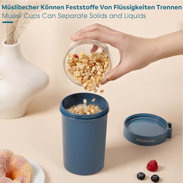 Contenedor de Yogurt y Cereal para Llevar