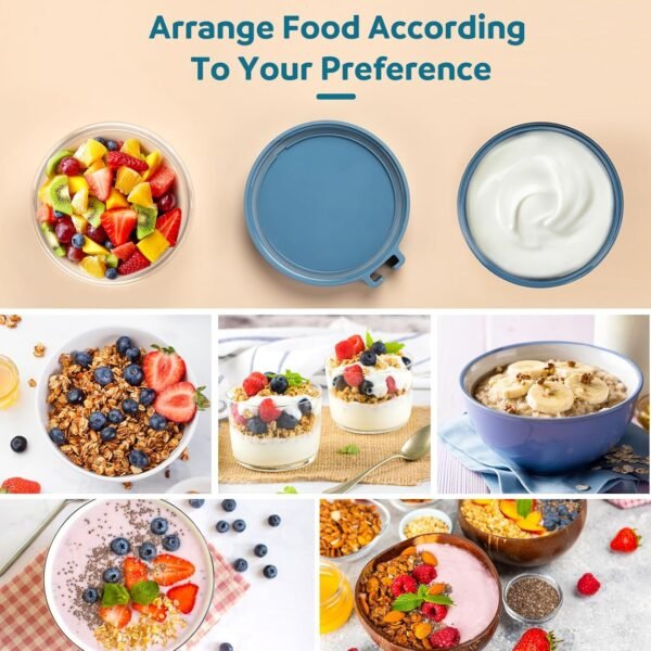 Contenedor de Yogurt y Cereal para Llevar