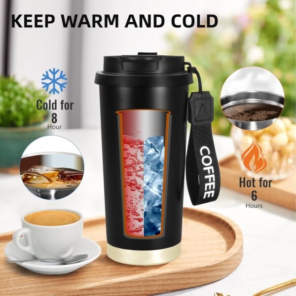 Vasos Térmicos Duales con Tapa Multiusos y Pitillo