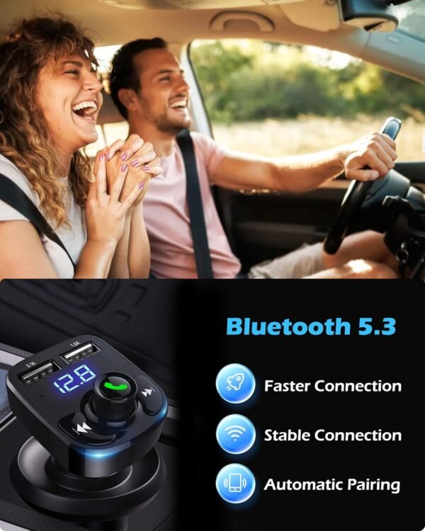 Transmisor FM Bluetooth para Carro con Manos Libres